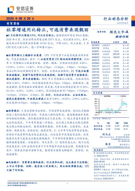 商贸零售行业：社零增速同比转正，可选消费表现靓丽