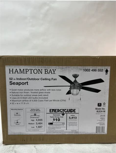 Hampton Bay Seaport In Indoor Outdoor White Ceiling Fan Shelly