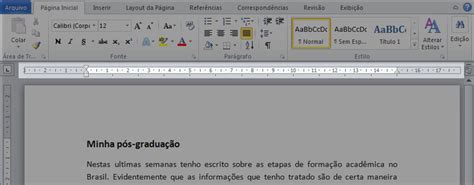 Microsoft Word 2010 A régua e as formas de visualização