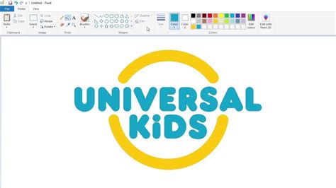 How To Draw The Universal Kids Logo Using Ms Paint How To Draw On