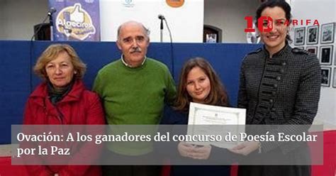 Ovación A los ganadores del concurso de Poesía Escolar por la Paz