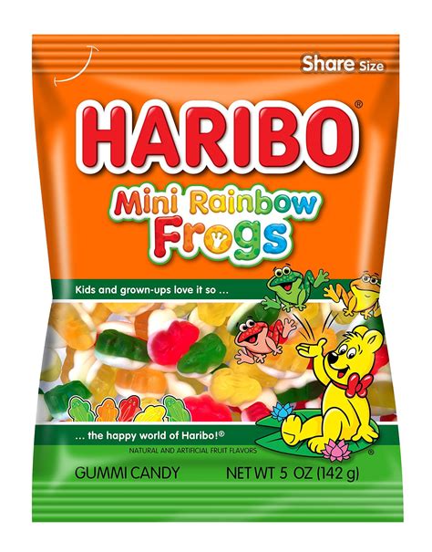 Haribo Mini Rainbow Frogs Gummi Candy 5oz 142g