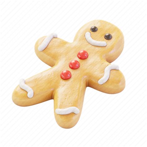 Gingerbread Man Gingerbread Cookie Christmas 3d Illustration Download On Iconfinder