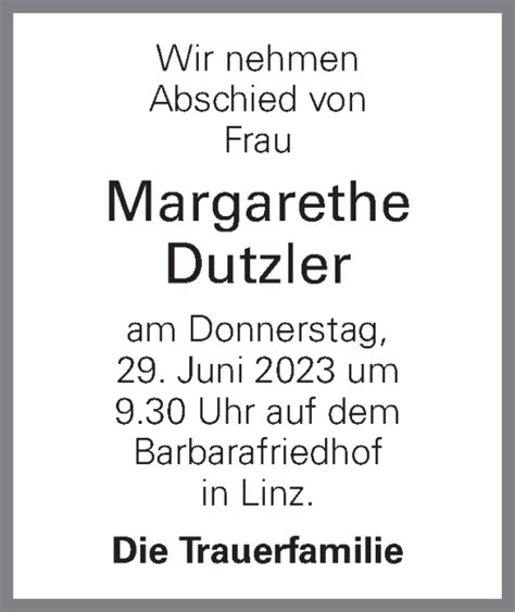 Traueranzeigen Von Margarethe Dutzler Wirtrauern At