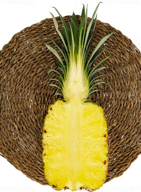 Yellow Juicy Ripe Pineapple Isolated Cut Out 10985877 Png