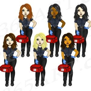 EMT Clipart, Paramedic Clipart, Medical Worker, EMS, Ambulance ...