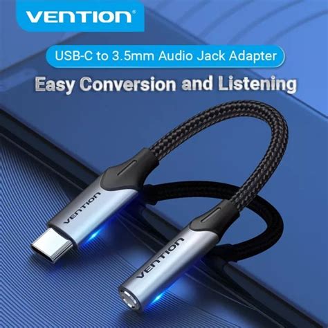 Vention Type C To 35mm Jack Usb C Male To Female Audio Adapter Angle Support Omtpctia Audioin