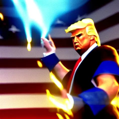 Donald Trump In Mortal Kombat Trilogy N Stable Diffusion