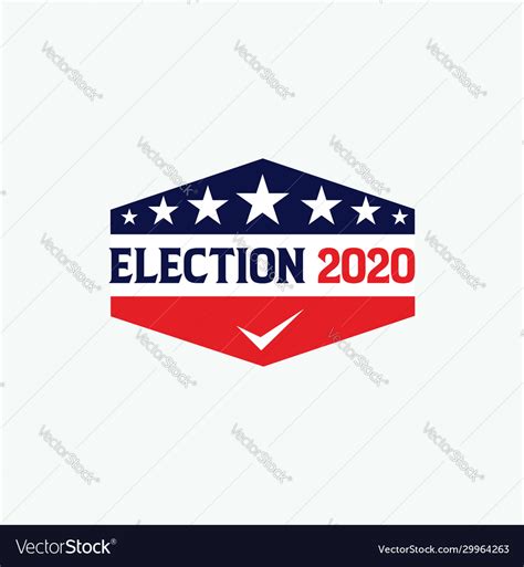 Election day logo 2020 stock Royalty Free Vector Image