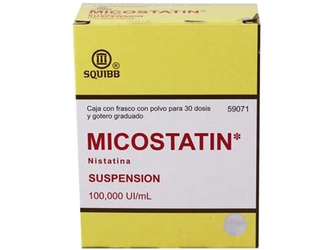 Micostatin Infantil Ui Ml Con Frasco Dosis Farmacia Farmalaax