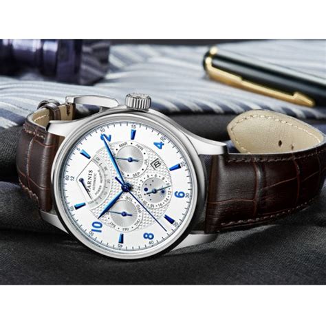 Parnis Mm Automatic Watch Moon Phase Power Reserve Men Luxury Brand