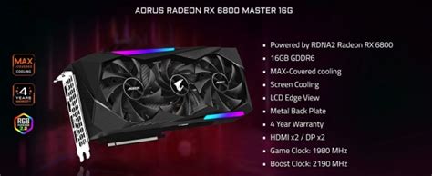 Gigabyte Radeon Rx 6800 Xt Aorus Master Debuts For 899