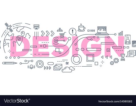 Creative Design Word Lettering Royalty Free Vector Image