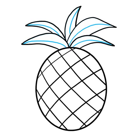 Cartoon Cute Pineapple Drawing Easy Drawings Doodle Drawings Colorful