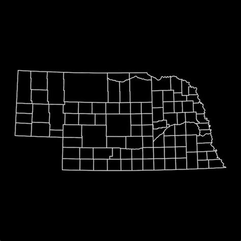 Premium Vector Nebraska State Map With Counties Vector Illustration