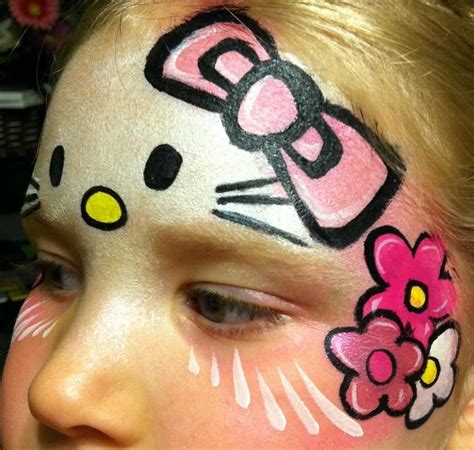 Hello Kitty Kitty Face Paint Hello Kitty Face Paint Girl Face Painting