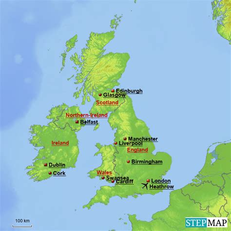 Stepmap Britannia Landkarte Für Ireland