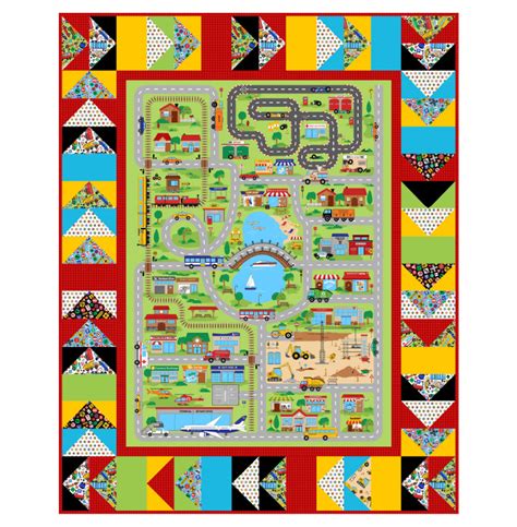 Race You To Town Playmat Quilt Kit Northcott Fabrics Im A Kit