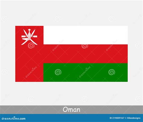 National Omani Flag Waving Sign Of Oman 3d Illustration