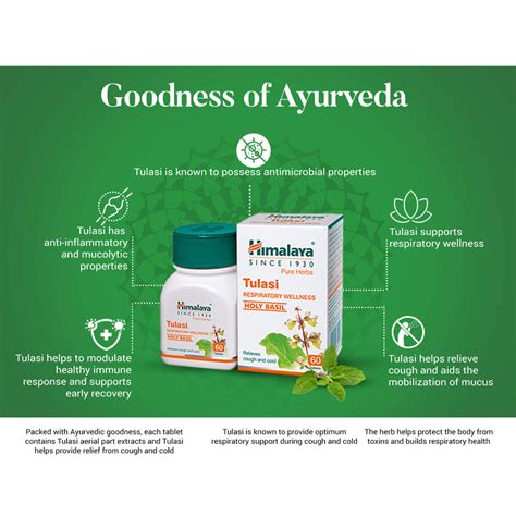 Himalaya Tulasi 60 Tablets - Relieves Cough and Cold – Himalaya ...