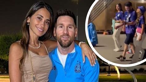 Captan a Antonella Roccuzzo esposa de Lionel Messi imitando el Qué