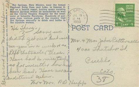 New Mexico Hot Springs Large Letters Multi View Postcard Southwest Teich 22 9349 Latin South