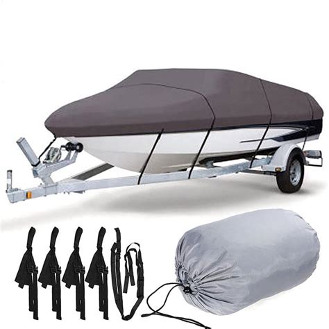 Cdady Heavy Duty Gray Boat Cover D Waterproof Anti Uv Sunshade