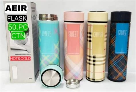 Aeir Chequered Ml Stainless Steel Hot And Cold Insulated Vacuum Flask At Rs In Mumbai