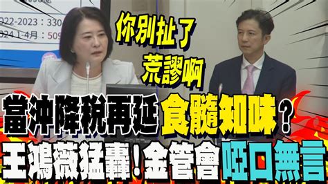 當沖降稅一延再延食髓知味 王鴻薇砲火猛轟金管會啞口無言 Youtube