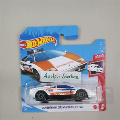 Jual Hotwheels Hot Wheels Lamborghini Countach Police Pace Car Hw Exotics Safety Car Grand