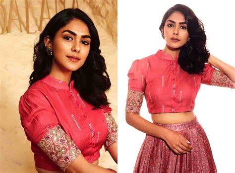 Mrunal Thakur Smoking Hot In Pink Bikini Bra Filmy