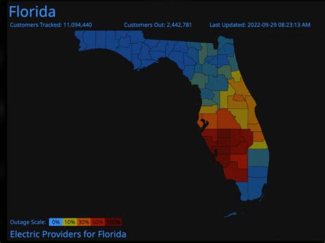 Florida Power Outage Map, Update as Hurricane Ian Leaves 2M Without