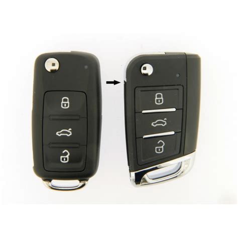 Volkswagen 3 Button Flip Remote Key 434 Mhz 202AD Up To 2013