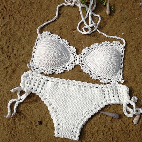 Boho Clothing Handmade Crochet Bikini Sexy Two Piece Swimming Etsy