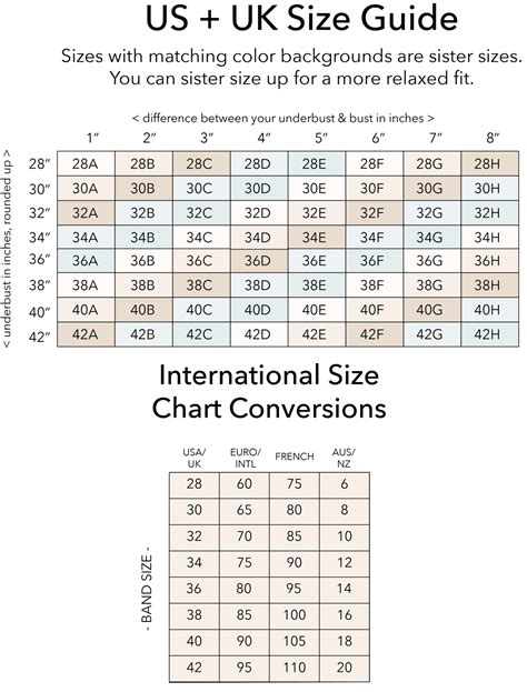 Bra Cup Size Chart For Men