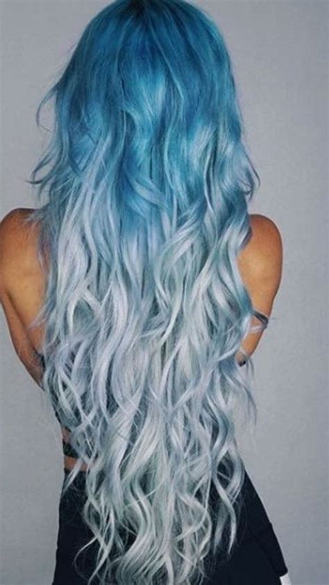 Pin On Colour My World Hair Styles Blue Ombre Hair Hair Color