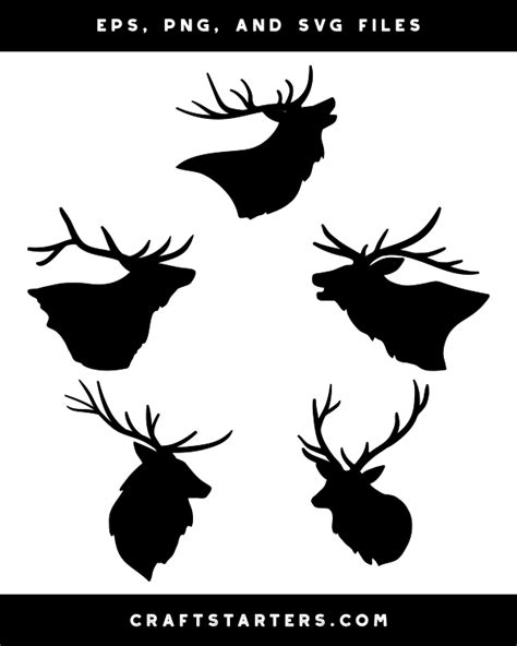 Elk Head Silhouette