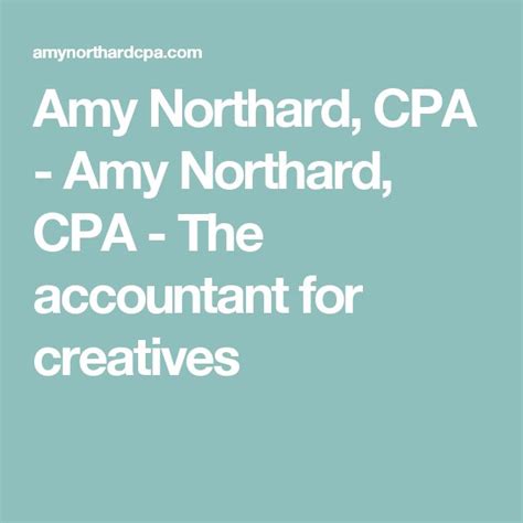 Amy Northard CPA The Accountant For Creatives