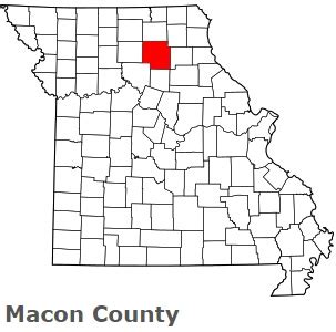 Macon County on the satellite map of Missouri 2024. Actual satellite ...