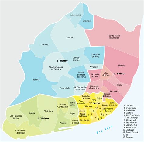 Le Portugal Carte De Lisbonne Avec Le Centre Historique