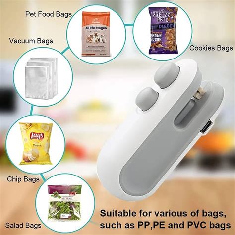 Clearance Barhoo Sealing Machine Mini Bag Sealer 2024 New 2 In 1 Usb Rechargeable Chip Bag