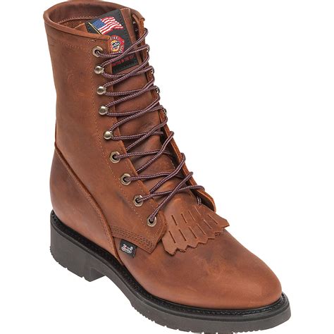 Justin Mens Double Comfort Eh Lace Up Work Boots Academy