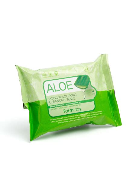 FarmStay Aloe Moisture Soothing Cleansing Tissue Очищающие увлажняющие ...