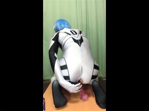 R Eva Plugsuit Cosplay Sissy Dildo Solo Cum Rik Dejavu