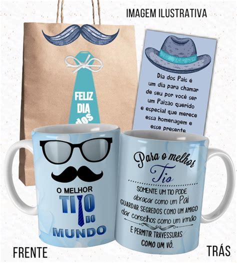 Caneca Dia Dos Pais Para Tio Linda Embalagem Presente Elo7