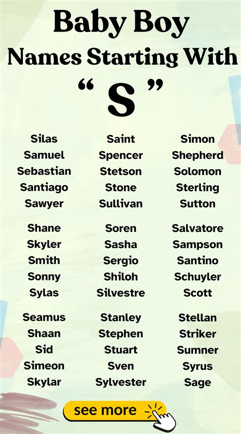 Special Baby Boy Names Starting with S in 2024 | S boy names, Baby boy ...