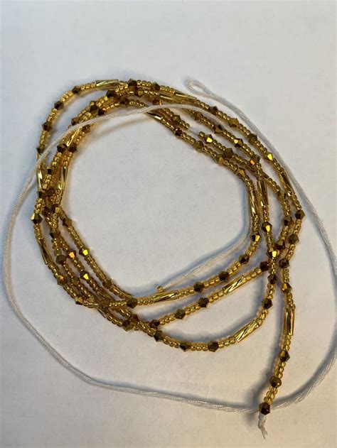 African Waist Beads Crystal Waist Beads Gold Waist Beads Authentic