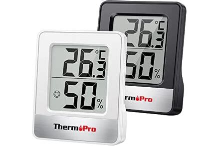 ThermoPro TP49 2 Piezas Mini Termómetro Higrómetro Digital