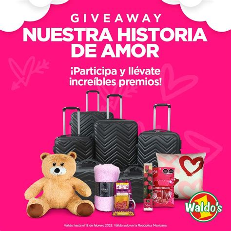 Concurso Waldos San Valentín Gana kit de maletas de 6 piezas kits de