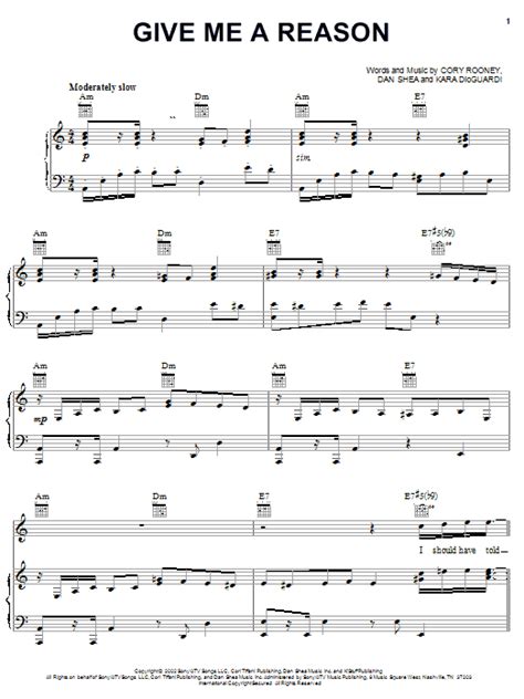 Give Me A Reason | Sheet Music Direct